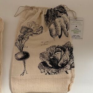 Two's Company Eco-Friendly Produce Bags - Black and Beige
